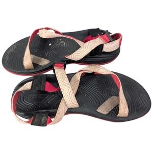 Chaco Z/Cloud X2 Womens Black Red Hiking Sandals Water Strappy Outdoor Size 7.5‎